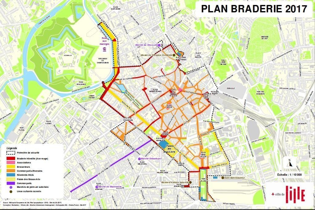 karte Lille braderie