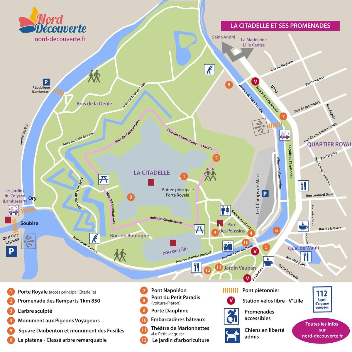 karte Lille parks