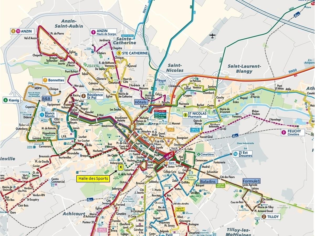 Lille sabiedriskā transporta karti
