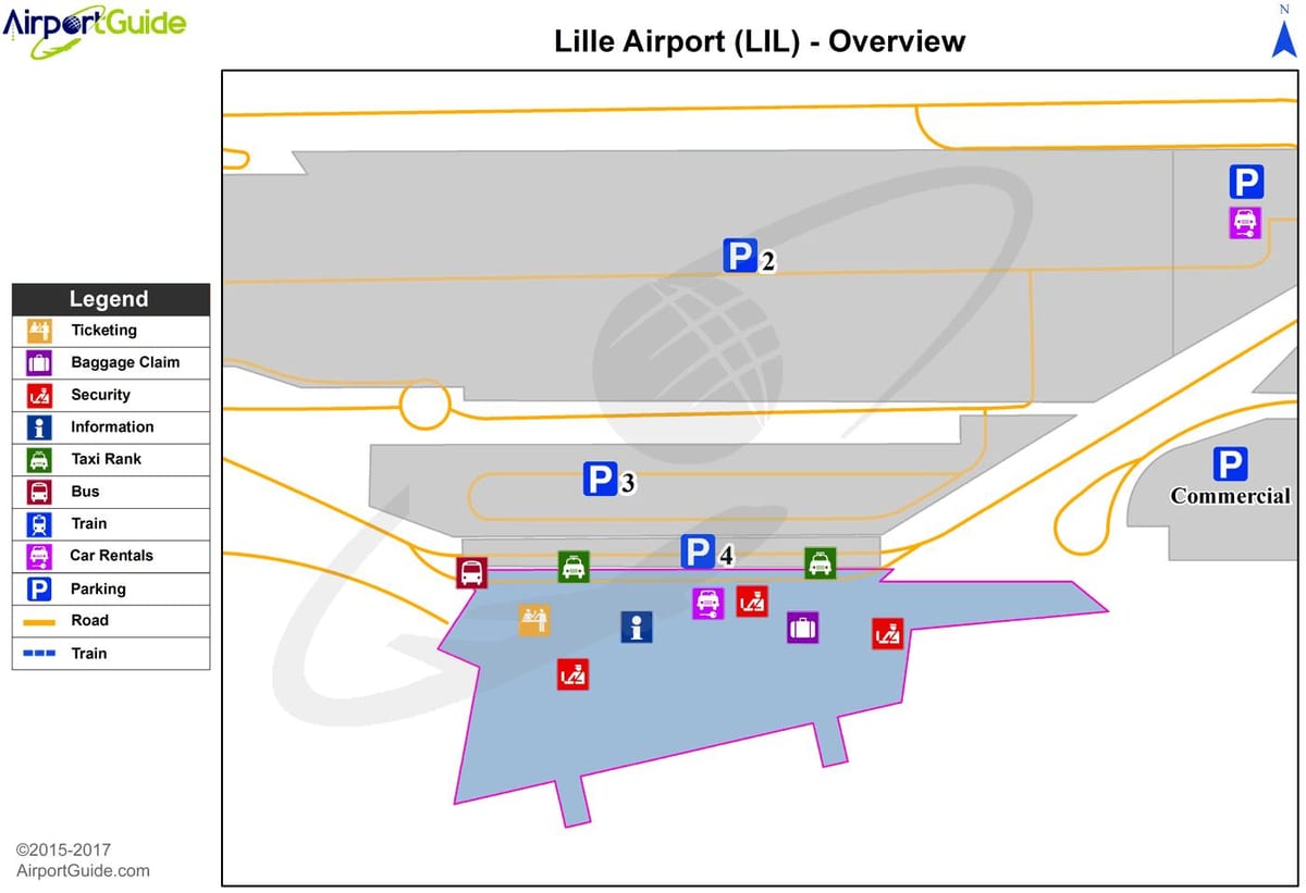 kartes Lilles lidosta