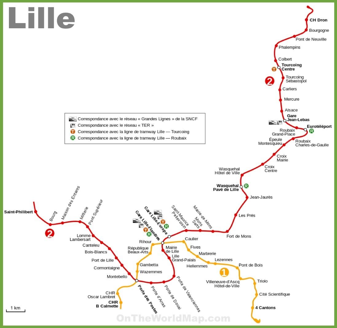 Lille metro karte